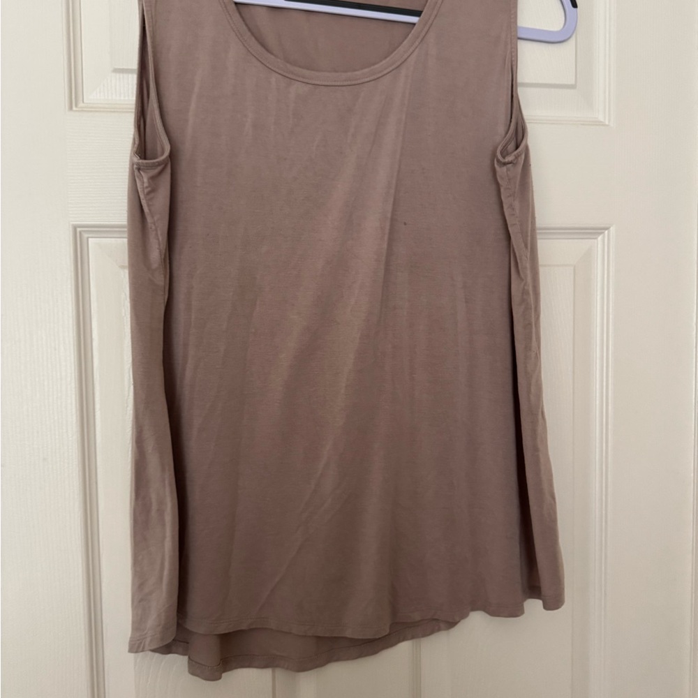 Elegant Beige Sleeveless Tank Top